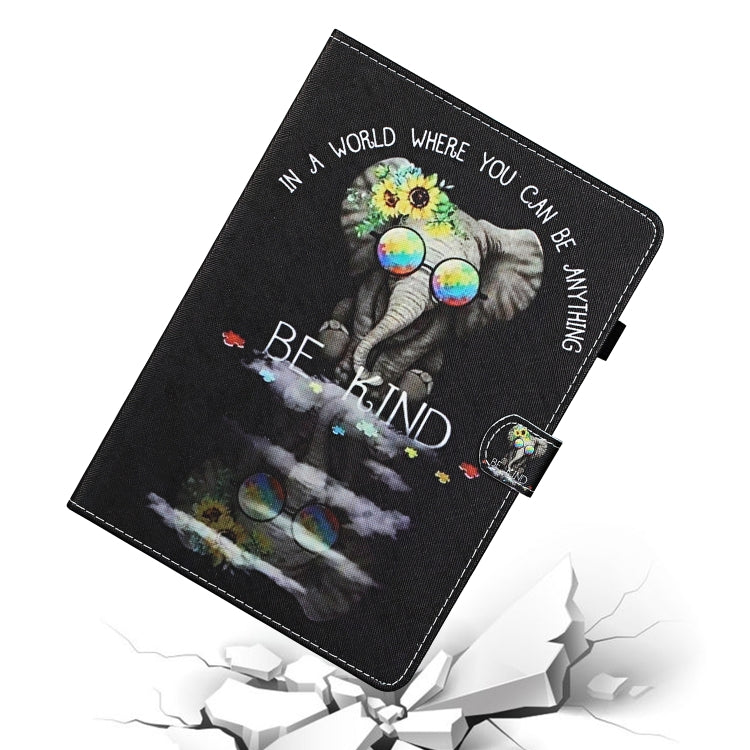 For iPad Air Colored Drawing Stitching Horizontal Flip Leather Case with Holder & Card Slots & Sleep / Wake-up Function & Anti-skid strip(Glasses Icon) - More iPad Cases by buy2fix | Online Shopping UK | buy2fix