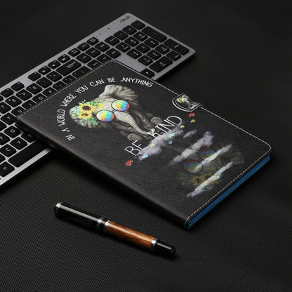 For iPad Air Colored Drawing Stitching Horizontal Flip Leather Case with Holder & Card Slots & Sleep / Wake-up Function & Anti-skid strip(Glasses Icon) - More iPad Cases by buy2fix | Online Shopping UK | buy2fix