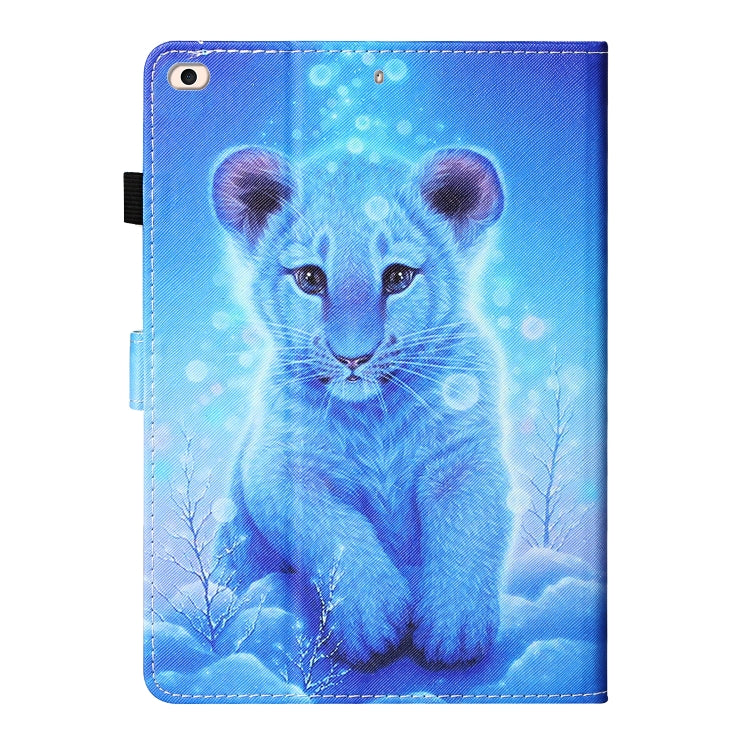 For iPad 9.7 (2018) Colored Drawing Stitching Horizontal Flip Leather Case with Holder & Card Slots & Sleep / Wake-up Function & Anti-skid strip(Little Tiger) - iPad 9.7 (2018) & (2017) Cases by buy2fix | Online Shopping UK | buy2fix