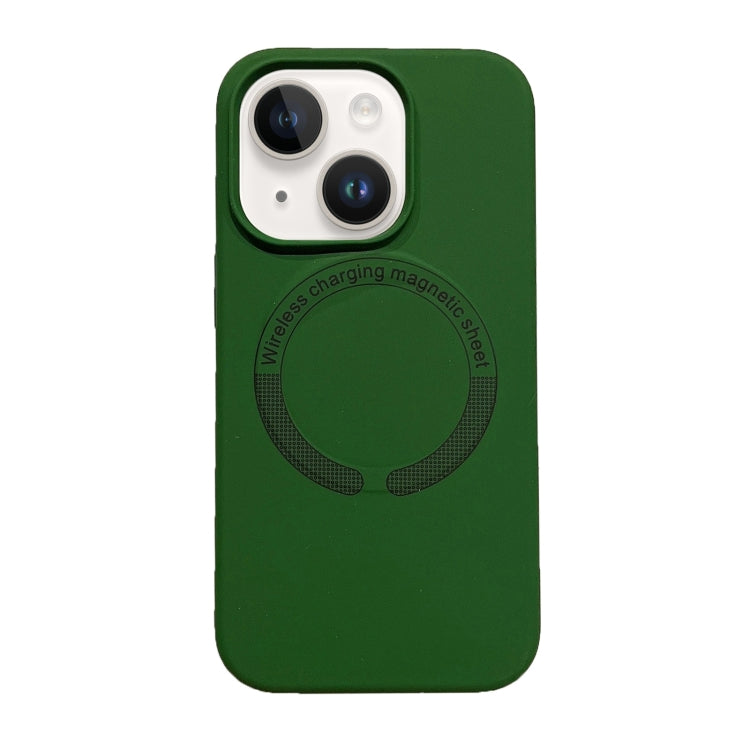 For iPhone 15 Magsafe Magnetic Silicone Phone Case(Green) - iPhone 15 Cases by buy2fix | Online Shopping UK | buy2fix