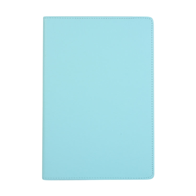 For Samsung Galaxy Tab S9 360 Degrees Rotation Holder Litchi Texture Leather Tablet Case(Sky Blue) - Galaxy Tab S9 Cases by buy2fix | Online Shopping UK | buy2fix