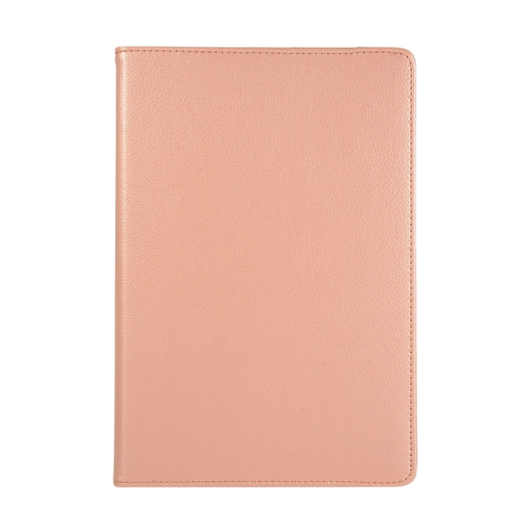 For Samsung Galaxy Tab S9 Ultra 360 Degrees Rotation Holder Litchi Texture Leather Tablet Case(Rose Gold) - Galaxy Tab S9 Ultra Cases by buy2fix | Online Shopping UK | buy2fix