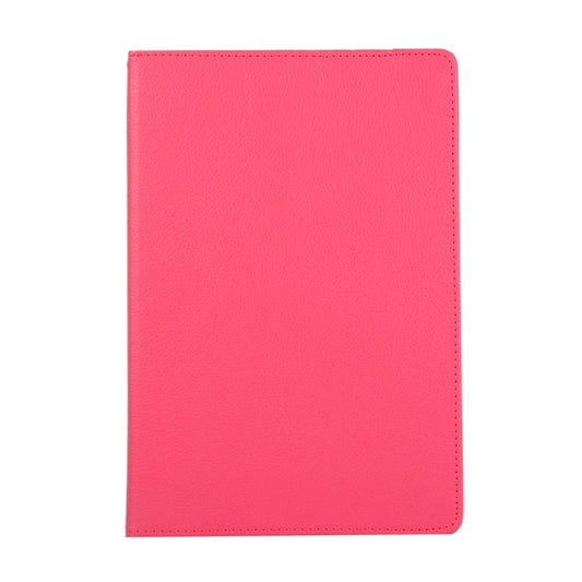 For Samsung Galaxy Tab S9 Ultra Litchi Texture 360 Degrees Rotation Holder Leather Tablet Case(Rose Red) by buy2fix