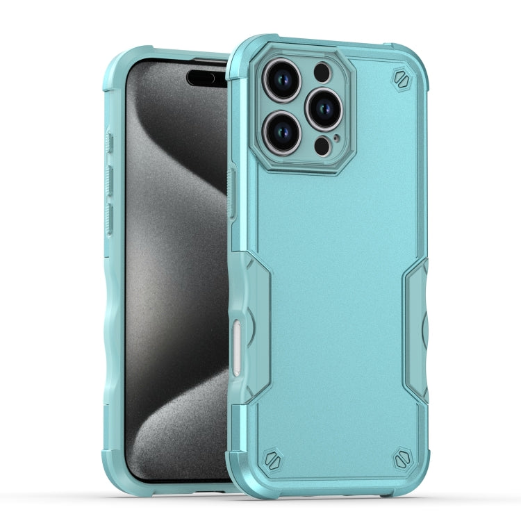 For iPhone 16 Pro Max Non-slip Shockproof Armor Phone Case(Mint Green) - iPhone 16 Pro Max Cases by buy2fix | Online Shopping UK | buy2fix