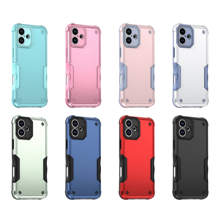 For iPhone 16 Non-slip Shockproof Armor Phone Case(Green) - iPhone 16 Cases by buy2fix | Online Shopping UK | buy2fix