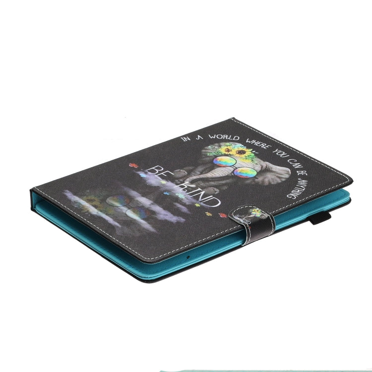 For 7 inch Universal Tablet Colored Drawing Stitching Horizontal Flip Leather Case with Holder & Card Slots & Anti-skid strip(Glasses Icon) - 7 inch by buy2fix | Online Shopping UK | buy2fix