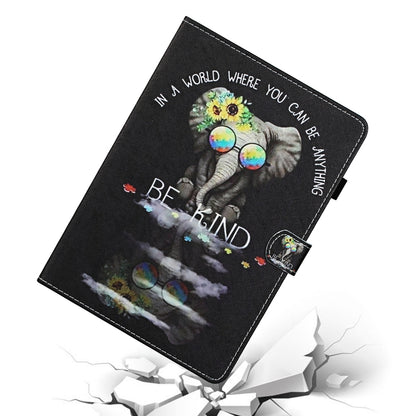 For 7 inch Universal Tablet Colored Drawing Stitching Horizontal Flip Leather Case with Holder & Card Slots & Anti-skid strip(Glasses Icon) - 7 inch by buy2fix | Online Shopping UK | buy2fix
