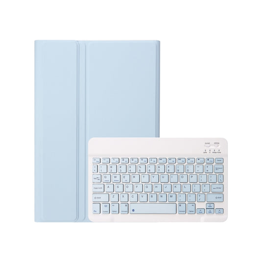 For Samsung Galaxy Tab S9 A710B Candy Color TPU Bluetooth Keyboard Leather Tablet Case with Pen Holder(Ice Blue) by buy2fix