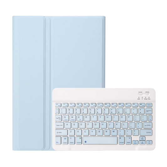 For Samsung Galaxy Tab S10 Lite / S10 FE / S9 FE A710B Candy Color TPU Bluetooth Keyboard Leather Tablet Case with Pen Holder(Ice Blue) by buy2fix