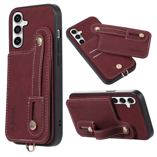 For Samsung Galaxy S23 FE 5G ABEEL Litchi Texture Card Bag PU Phone Case(Purple)