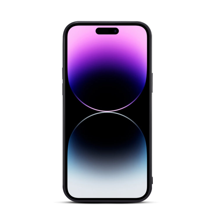 For iPhone 15 Pro Denior DV Elastic Card Slot PU Back Cover Phone Case(Blue) - iPhone 15 Pro Cases by Denior | Online Shopping UK | buy2fix