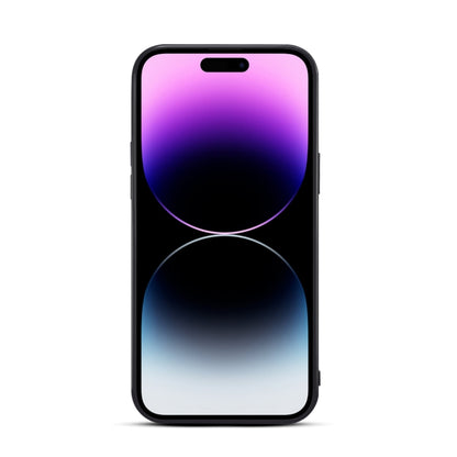 For iPhone 15 Pro Denior DV Elastic Card Slot PU Back Cover Phone Case(Blue) - iPhone 15 Pro Cases by Denior | Online Shopping UK | buy2fix