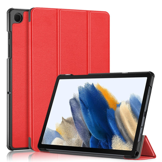 For Samsung Galaxy Tab A9 Plus 3-folding Leather Smart Tablet Case(Red) - Galaxy Tab A9 by buy2fix | Online Shopping UK | buy2fix