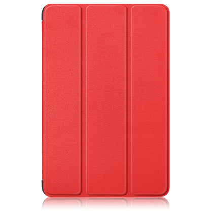 For Samsung Galaxy Tab A9 2023/Tab A11 3-folding Leather Smart Tablet Case(Red) by buy2fix