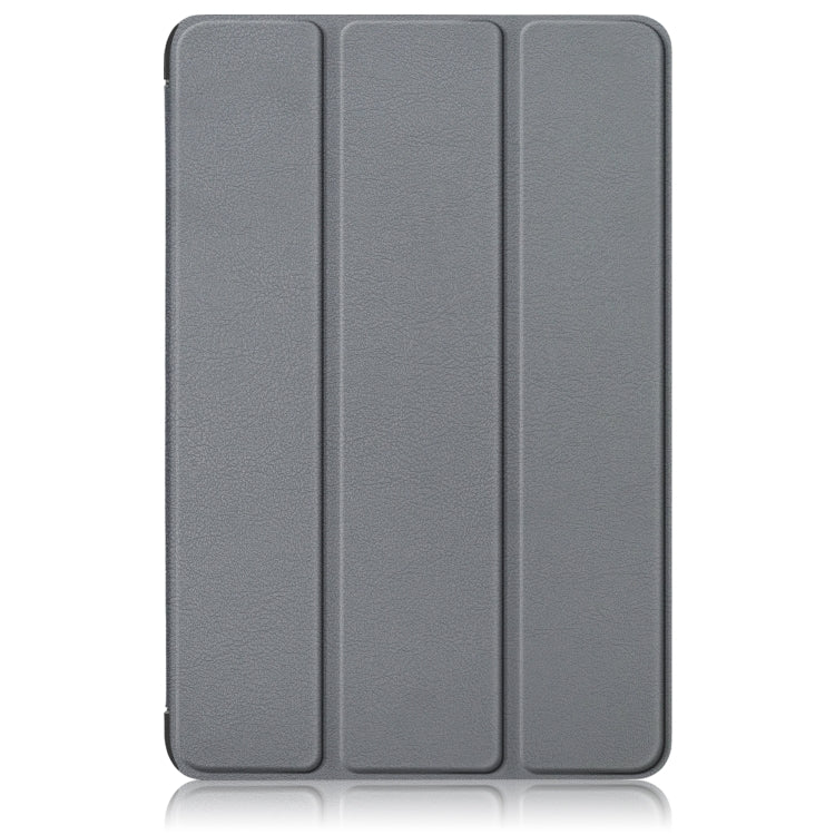 For Samsung Galaxy Tab A9 2023/Tab A11 3-folding Leather Smart Tablet Case(Grey) by buy2fix