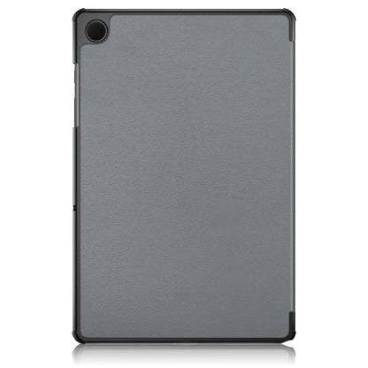 For Samsung Galaxy Tab A9 2023/Tab A11 3-folding Leather Smart Tablet Case(Grey) by buy2fix