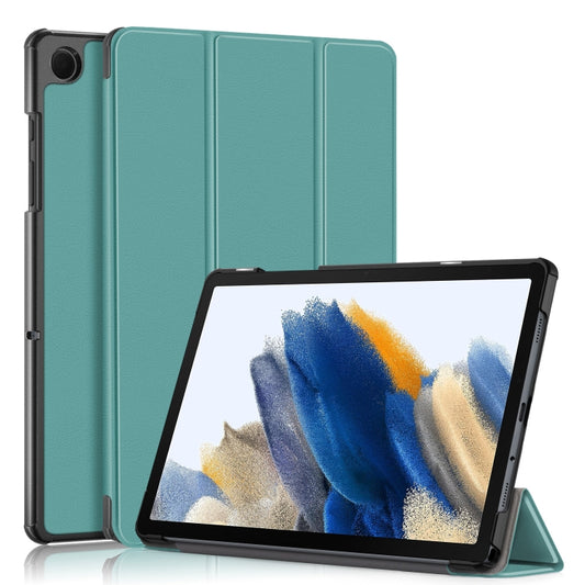 For Samsung Galaxy Tab A9 Plus 3-folding Leather Smart Tablet Case(Green) - Galaxy Tab A9 by buy2fix | Online Shopping UK | buy2fix