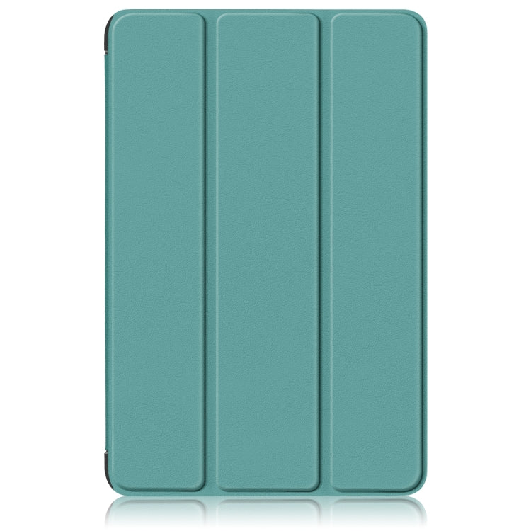 For Samsung Galaxy Tab A9 2023/Tab A11 3-folding Leather Smart Tablet Case(Green) by buy2fix