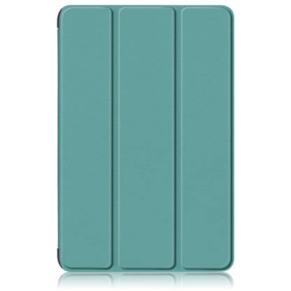 For Samsung Galaxy Tab A9 2023/Tab A11 3-folding Leather Smart Tablet Case(Green) by buy2fix