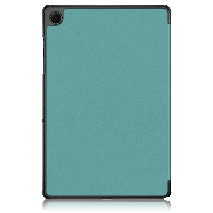 For Samsung Galaxy Tab A9 2023/Tab A11 3-folding Leather Smart Tablet Case(Green) by buy2fix