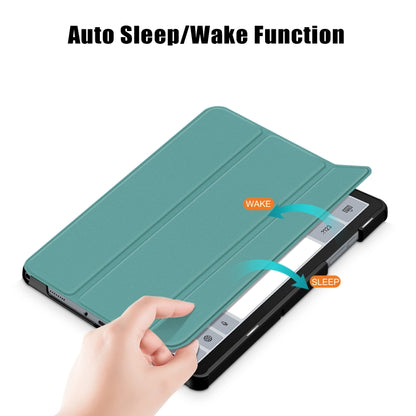 For Samsung Galaxy Tab A9 2023/Tab A11 3-folding Leather Smart Tablet Case(Green) by buy2fix