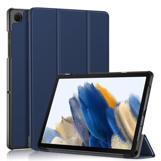 For Samsung Galaxy Tab A9 Plus 3-folding Leather Smart Tablet Case(Dark Blue) - Galaxy Tab A9 by buy2fix | Online Shopping UK | buy2fix