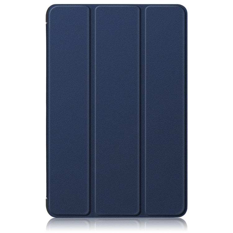 For Samsung Galaxy Tab A9 2023/Tab A11 3-folding Leather Smart Tablet Case(Dark Blue) by buy2fix