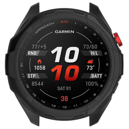 For Garmin Approach S70 47mm Armor Hollow Watch Protective Case(Black) by buy2fix