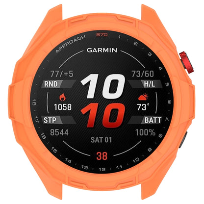For Garmin Approach S70 42mm Armor Hollow Watch Protective Case(Orange) by buy2fix
