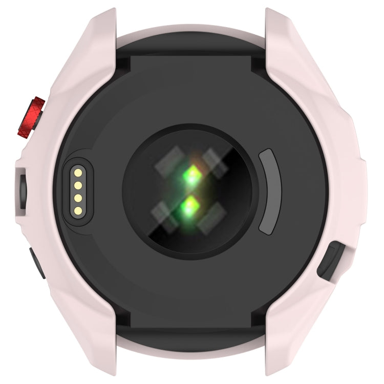 For Garmin Approach S70 42mm Armor Hollow Watch Protective Case(Light Pink) by buy2fix