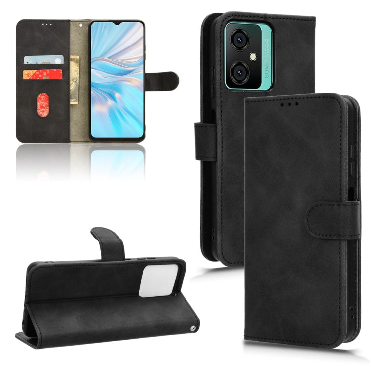 For Blackview OSCAL C70 Skin Feel Magnetic Flip Leather Phone Case(Black) - More Brand by buy2fix | Online Shopping UK | buy2fix