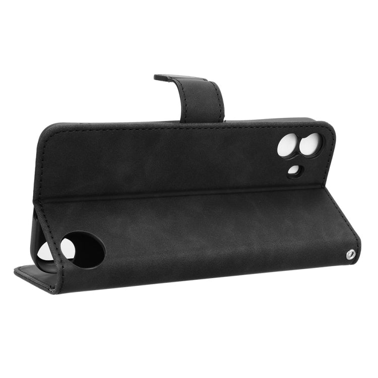 For Nothing CMF Phone 1 Skin Feel Magnetic Flip Leather Phone Case(Black) - More Brand by buy2fix | Online Shopping UK | buy2fix