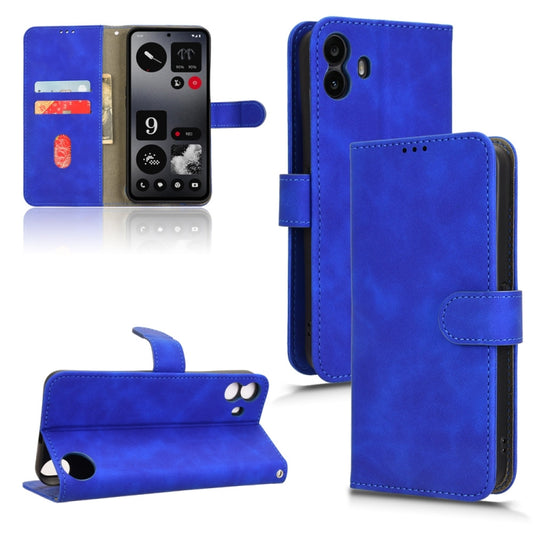 For Nothing CMF Phone 1 Skin Feel Magnetic Flip Leather Phone Case(Blue) - Nothing Cases by buy2fix | Online Shopping UK | buy2fix