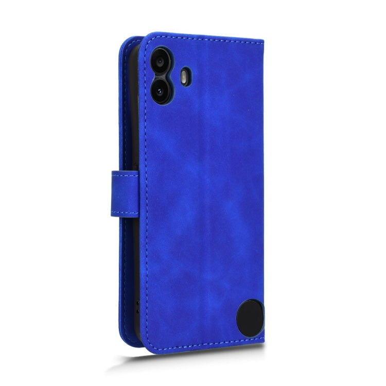 For Nothing CMF Phone 1 Skin Feel Magnetic Flip Leather Phone Case(Blue) - Nothing Cases by buy2fix | Online Shopping UK | buy2fix