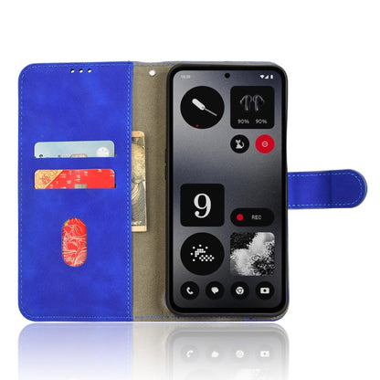 For Nothing CMF Phone 1 Skin Feel Magnetic Flip Leather Phone Case(Blue) - Nothing Cases by buy2fix | Online Shopping UK | buy2fix