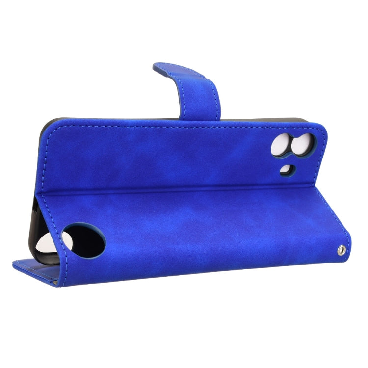 For Nothing CMF Phone 1 Skin Feel Magnetic Flip Leather Phone Case(Blue) - Nothing Cases by buy2fix | Online Shopping UK | buy2fix