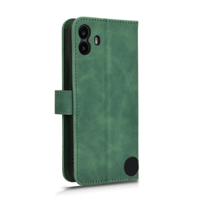 For Nothing CMF Phone 1 Skin Feel Magnetic Flip Leather Phone Case(Green) - Nothing Cases by buy2fix | Online Shopping UK | buy2fix