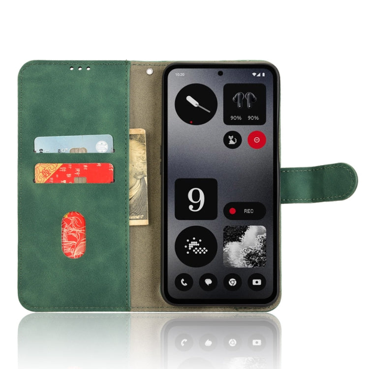 For Nothing CMF Phone 1 Skin Feel Magnetic Flip Leather Phone Case(Green) - Nothing Cases by buy2fix | Online Shopping UK | buy2fix