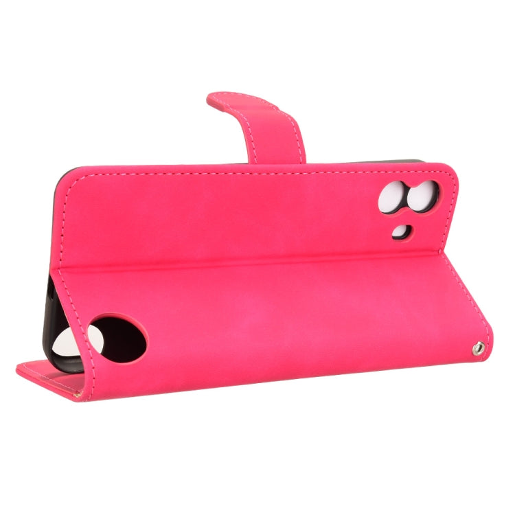 For Nothing CMF Phone 1 Skin Feel Magnetic Flip Leather Phone Case(Rose Red) - Nothing Cases by buy2fix | Online Shopping UK | buy2fix