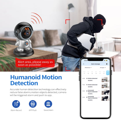 ESCAM PT302 Robot 3MP One Click Call Humanoid Detection WiFi IP Camera(AU Plug) - Wireless Camera by ESCAM | Online Shopping UK | buy2fix