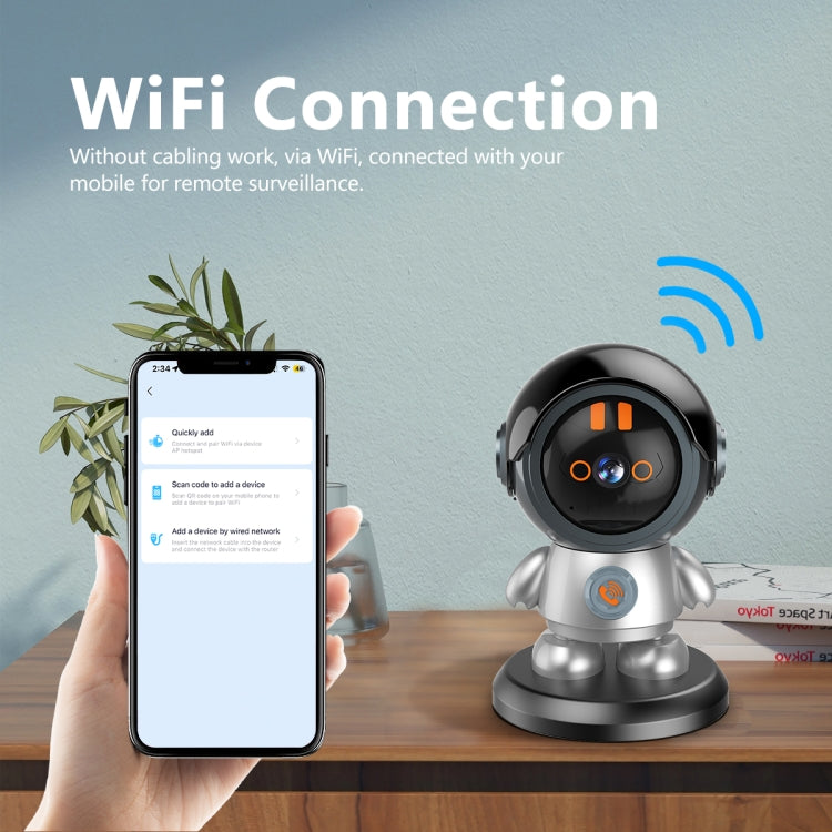 ESCAM PT302 Robot 3MP One Click Call Humanoid Detection WiFi IP Camera(UK Plug) - Wireless Camera by ESCAM | Online Shopping UK | buy2fix