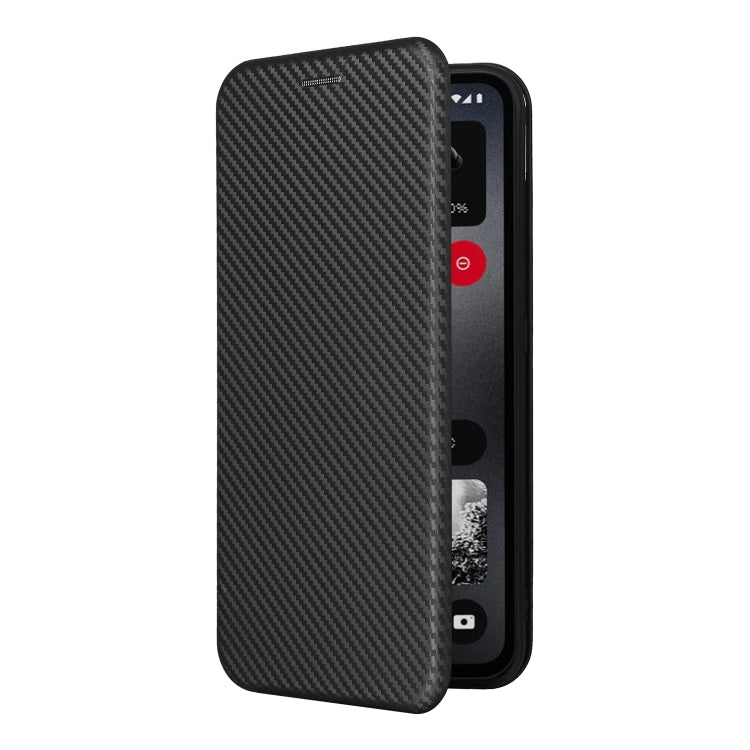 For Nothing CMF Phone 1 Carbon Fiber Texture Flip Leather Phone Case(Black) - Nothing Cases by buy2fix | Online Shopping UK | buy2fix