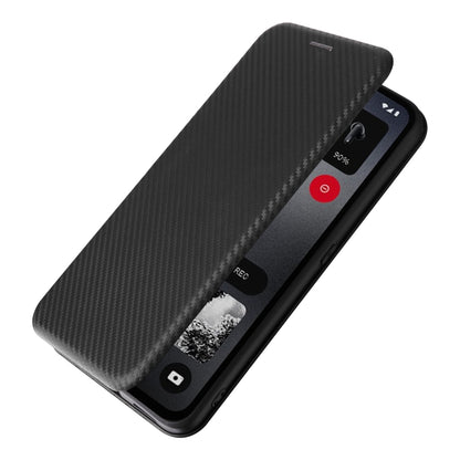 For Nothing CMF Phone 1 Carbon Fiber Texture Flip Leather Phone Case(Black) - Nothing Cases by buy2fix | Online Shopping UK | buy2fix
