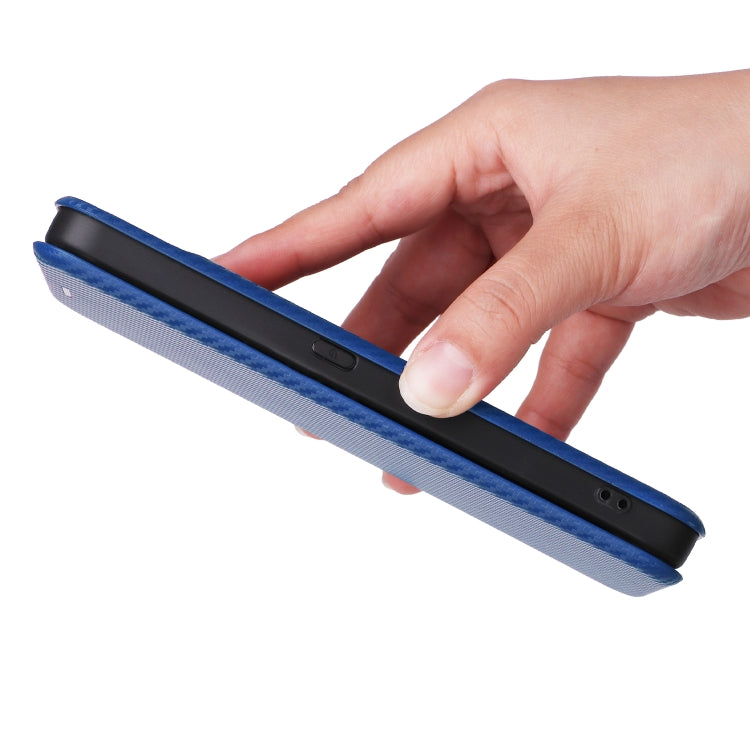 For Nothing CMF Phone 1 Carbon Fiber Texture Flip Leather Phone Case(Blue) - Nothing Cases by buy2fix | Online Shopping UK | buy2fix