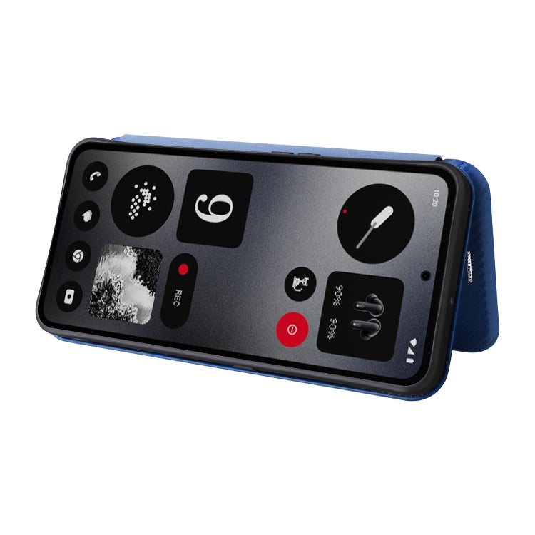 For Nothing CMF Phone 1 Carbon Fiber Texture Flip Leather Phone Case(Green) - Nothing Cases by buy2fix | Online Shopping UK | buy2fix