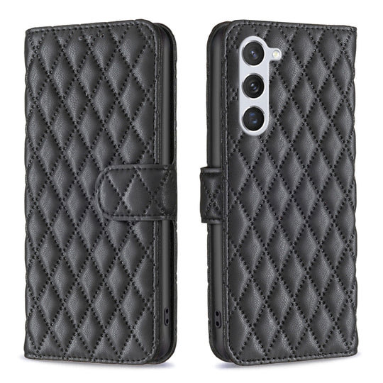 For Samsung Galaxy S24 5G Diamond Lattice Wallet Flip Leather Phone Case(Black)