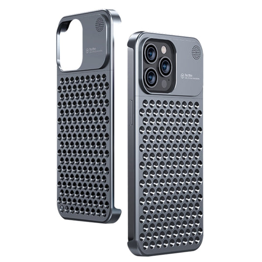 For iPhone 13 Pro Aromatherapy Aluminum Alloy Cooling Phone Case(Grey) - iPhone 13 Pro Cases by buy2fix | Online Shopping UK | buy2fix