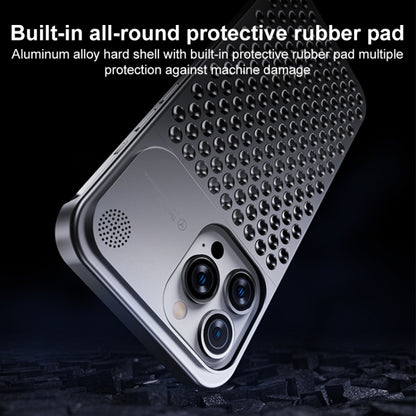 For iPhone 15 Pro Aromatherapy Aluminum Alloy Cooling Phone Case(Grey) - iPhone 15 Pro Cases by buy2fix | Online Shopping UK | buy2fix