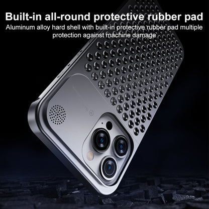 For iPhone 14 Pro Max Aromatherapy Aluminum Alloy Cooling Phone Case(Grey) - iPhone 14 Pro Max Cases by buy2fix | Online Shopping UK | buy2fix