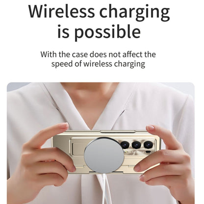 For Honor Magic V2 Integrated Folding Phone Case with Hinge(Silver) - Honor Cases by buy2fix | Online Shopping UK | buy2fix